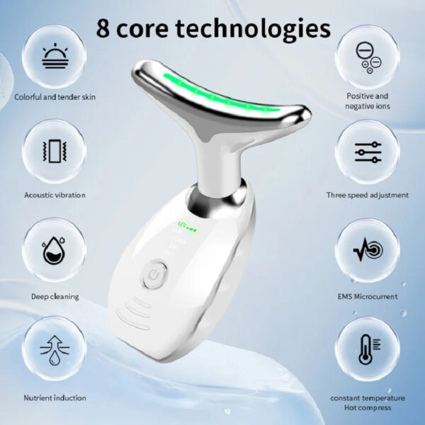 LED Photon Therapy Beauty Device for Neck and Face, Anti-Wrinkle and Skin Tightening Massager - Image 9