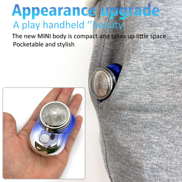 Mini Portable USB Rechargeable Electric Shaver, Wet & Dry, Painless for Men. - Image 3