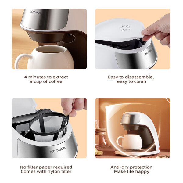 Small and portable automatic coffee machine for office and home - Image 2