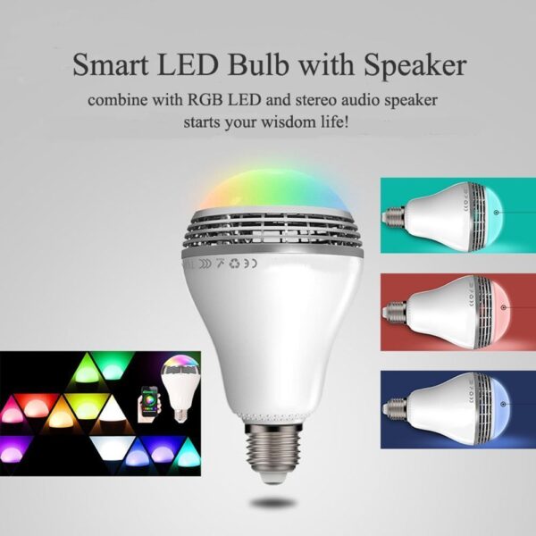 Creative Home LED Smart Bluetooth Speaker E27 Bulb Light - Image 4