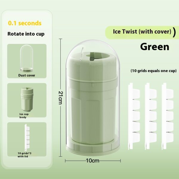 Rotating ice cube tray with cover for freezer storage. - Image 8