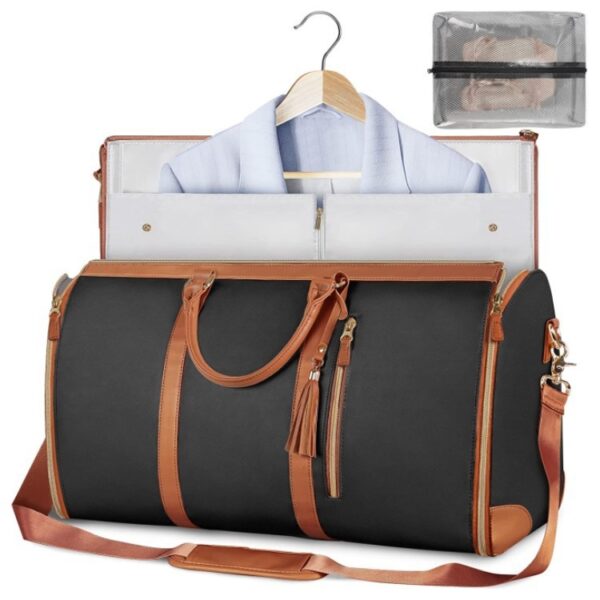 Large Capacity Waterproof Travel Duffle Bag, Women's Folding Suit and Clothes Tote. - Image 4