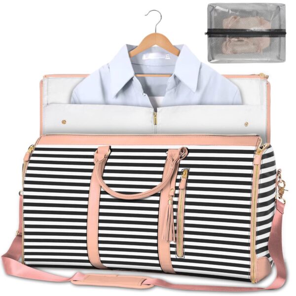 Large Capacity Waterproof Travel Duffle Bag, Women's Folding Suit and Clothes Tote. - Image 3