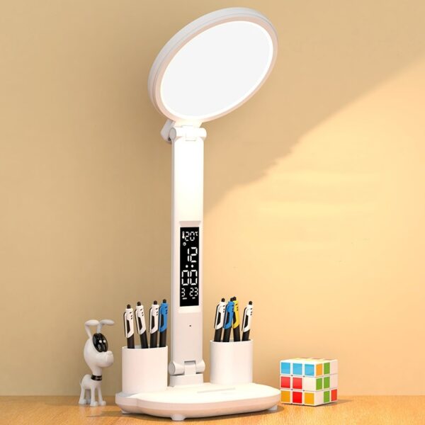 Rechargeable LED Table Lamp with Fan Eye Protection Feature - Image 2