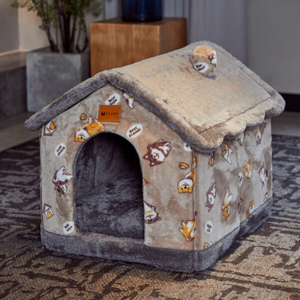 Foldable Pet Dog House with Removable Warm Bed. - Image 9