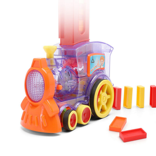 Domino Train Baby Toy, Electric Car Puzzle with Building Blocks. - Image 7