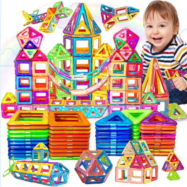 Magnetic Building Blocks DIY Construction Set for Kids.