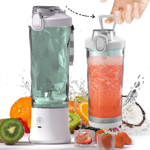 Portable 6-blade mini blender for shakes and smoothies.