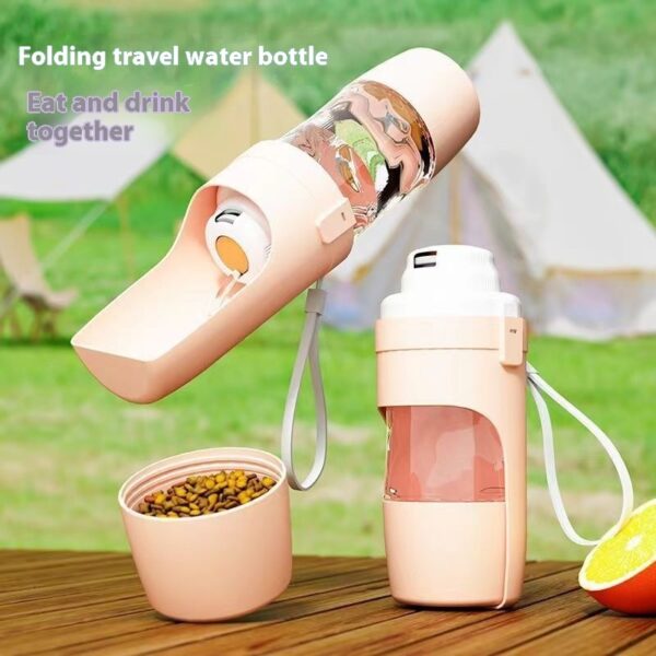 2-in-1 Travel Dog Water Bottle & Feeder, Portable Pet Water Dispenser for Outdoor Use - Image 3