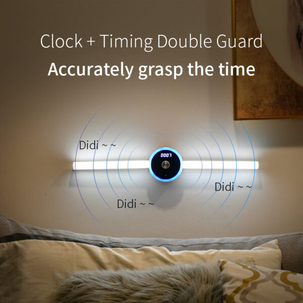 Smart removable LED cabinet light with clock, timer, and sensor. - Image 8