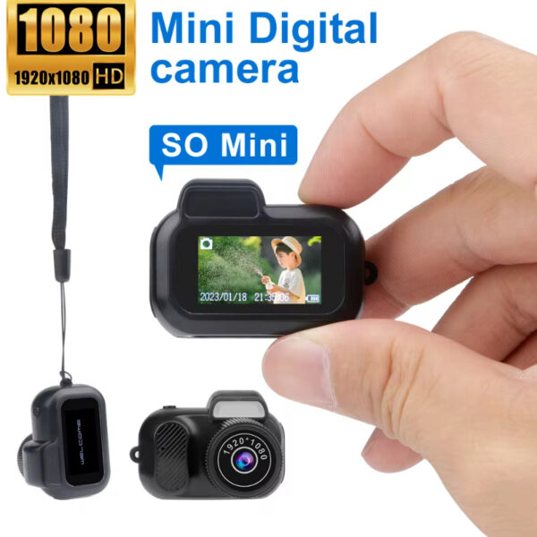 Retro Mini Camera with 1080p HD, Portable, Indoor/Outdoor, Video Support, Holiday Gift.