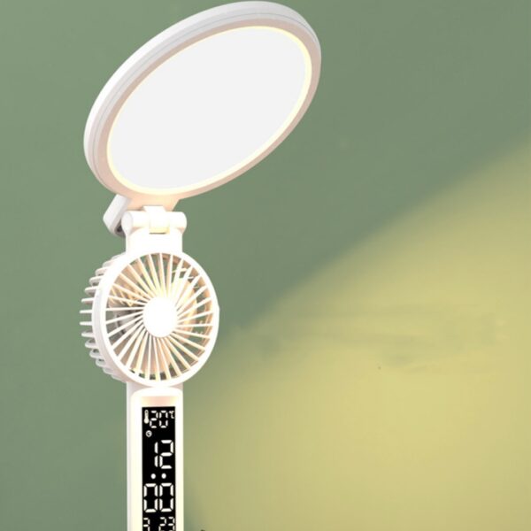 Rechargeable LED Table Lamp with Fan Eye Protection Feature - Image 7