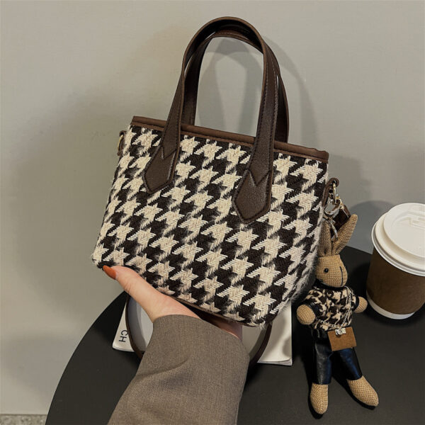 Houndstooth Shoulder Bag – Stylish, versatile checkerboard design, perfect as a messenger or tote for women. - Image 6
