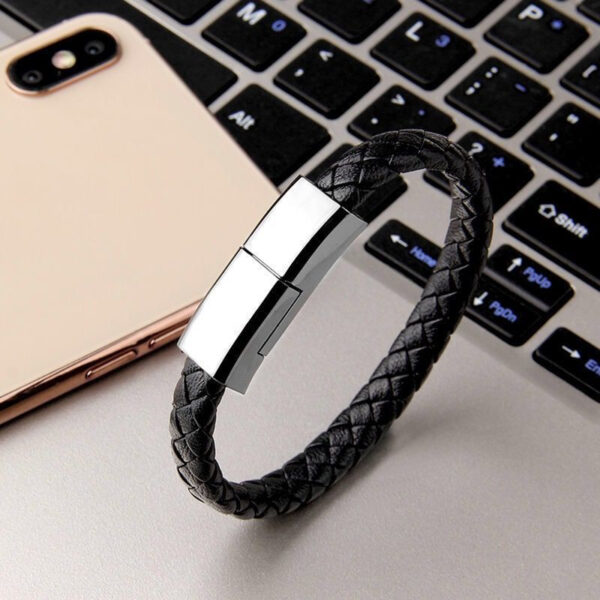 New USB charging bracelet cable for iPhone 14/13 Max, USB-C, and Micro cable for phones. - Image 3