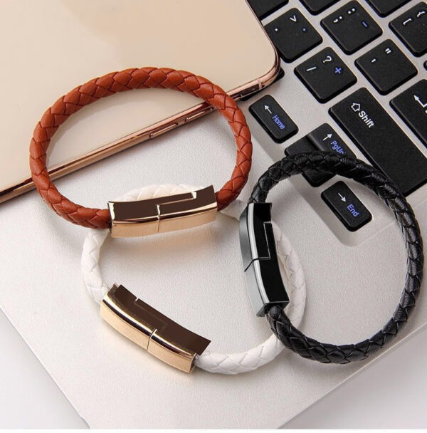 New USB charging bracelet cable for iPhone 14/13 Max, USB-C, and Micro cable for phones. - Image 5