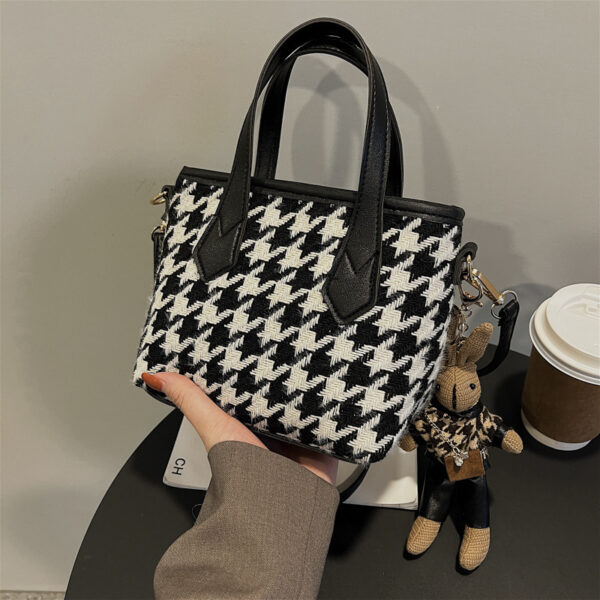 Houndstooth Shoulder Bag – Stylish, versatile checkerboard design, perfect as a messenger or tote for women. - Image 7