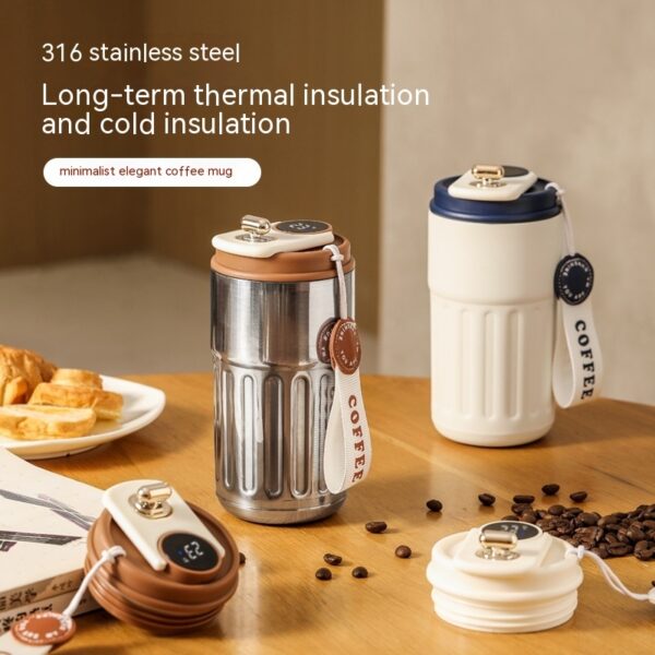 Smart Digital Thermal Bottle 450ml Stainless Steel Insulated Mug