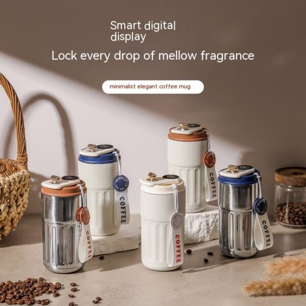 Smart Digital Thermal Bottle 450ml Stainless Steel Insulated Mug - Image 6