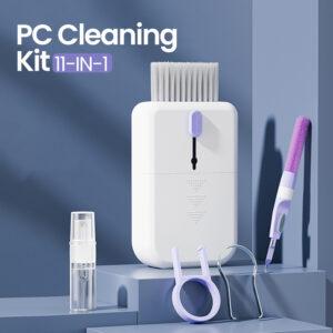 Portable 11-in-1 Cleaning Kit for Electronics with Storage Box.