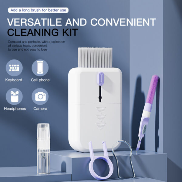 Portable 11-in-1 Cleaning Kit for Electronics with Storage Box. - Image 5