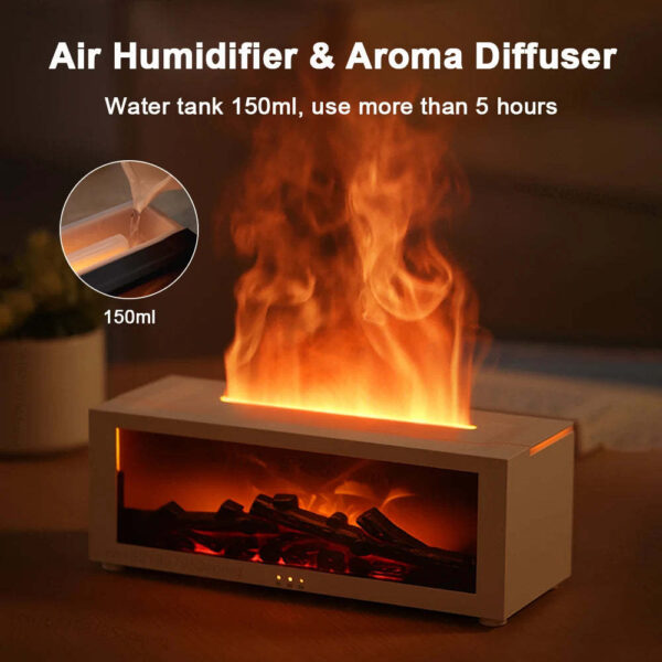 New Flame Aromatherapy Diffuser – 3D Flame Humidifier with Large Mist Output. - Image 3