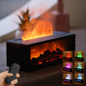 New Flame Aromatherapy Diffuser – 3D Flame Humidifier with Large Mist Output.